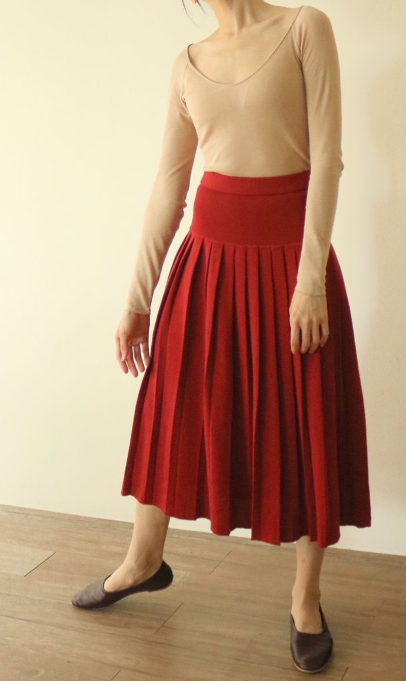 Ayahi Skirt {Vintage} - 裙子 - 羊毛 红色