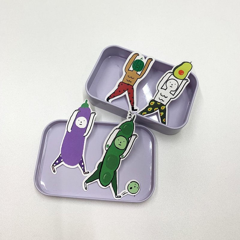 Sticker set "A veggie boy" - 贴纸 - 纸 多色