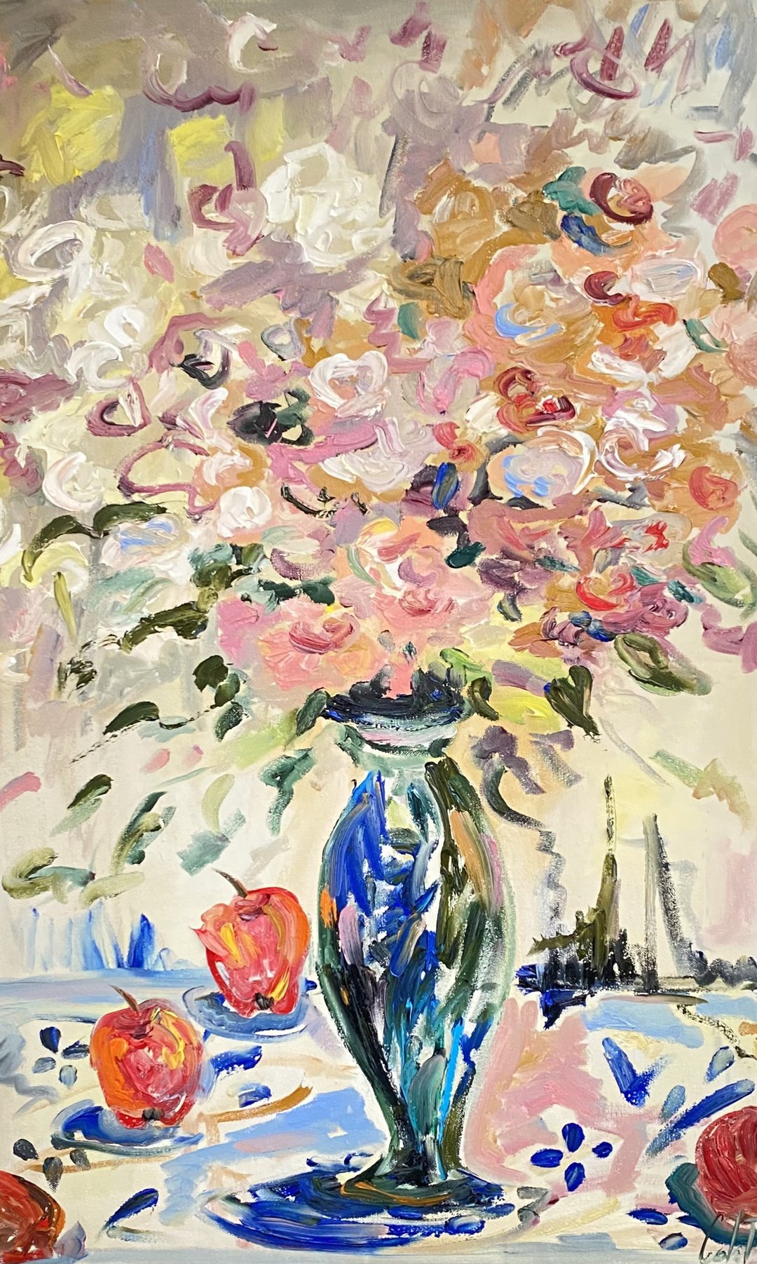 静物 鲜花 花束 油画 水果和花卉 印象派艺术 墙面装饰 - 墙贴/壁贴 - 其他材质 金色