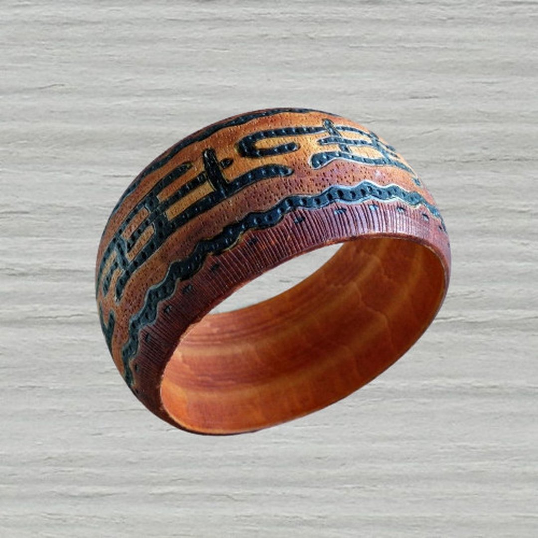 Wooden hand painted bracelet - 手链/手环 - 木头 多色