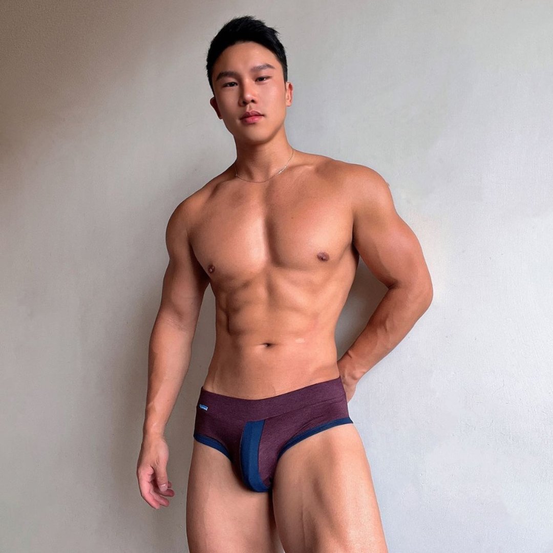 AttentionWear 引人注目基本款三角内裤【酒红色】│ATTENTION - 男士内衣裤 - 尼龙 红色