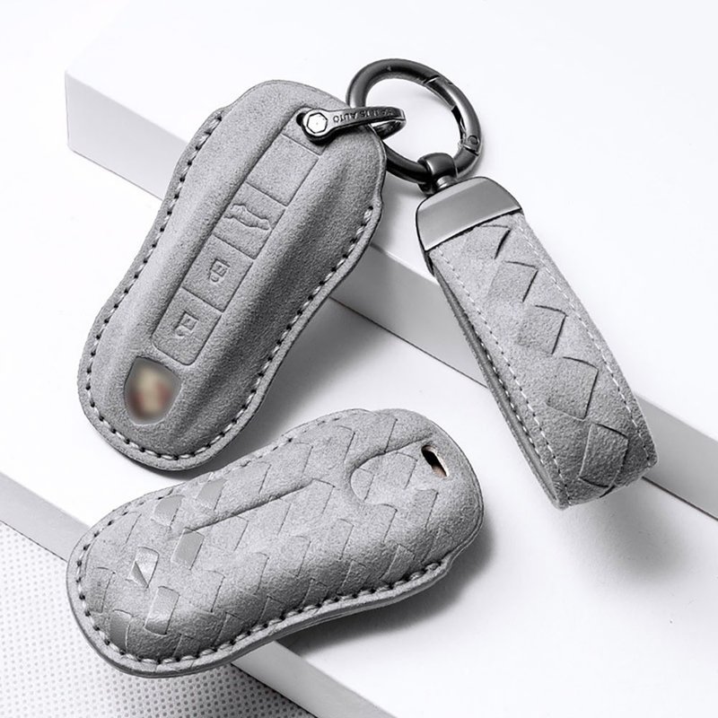 PORSCHE 991 911 718 GTS Macan Cayenne 保时捷 钥匙皮套 钥匙圈 - 钥匙链/钥匙包 - 真皮 