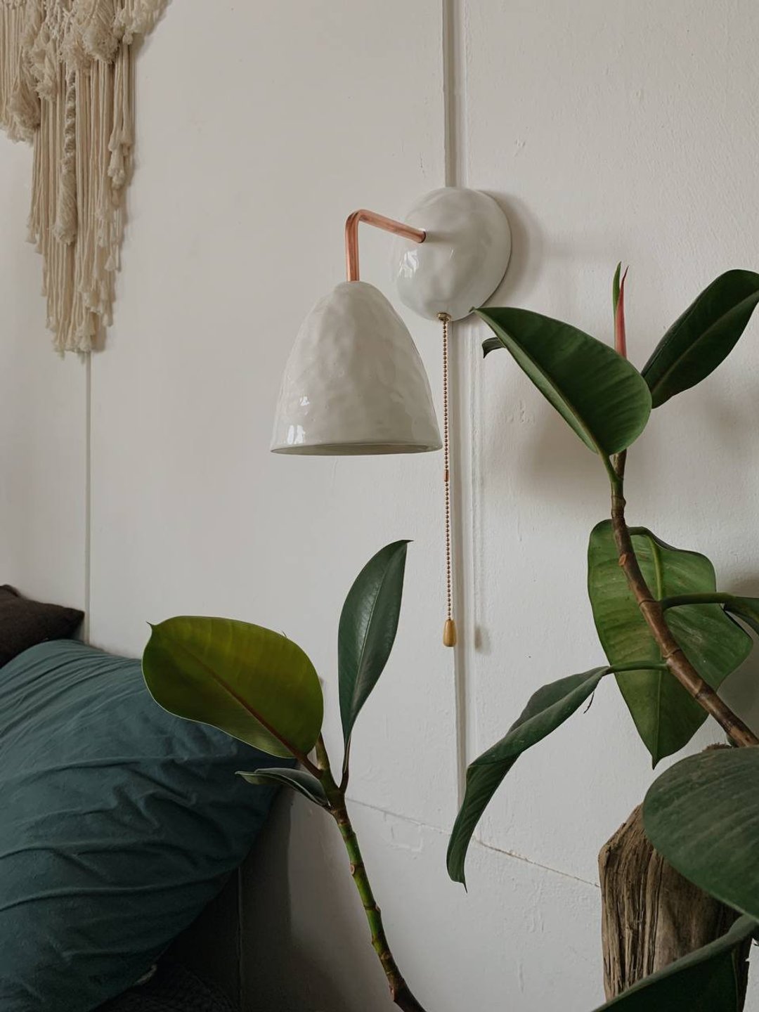 Ceramic Wall Sconce Lamps Lighting Fixture - Wall lamp Bedside lamp - 灯具/灯饰 - 陶 白色