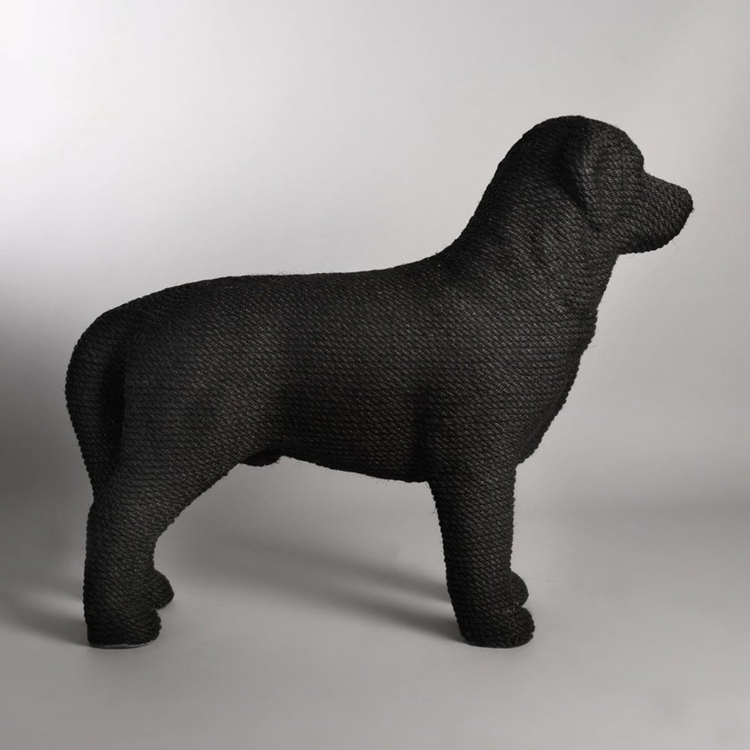 猫狗大战-大狗狗造型猫抓塔(黑色) 约88x28x71cm 限量 - 抓板/跳台 - 棉．麻 卡其色