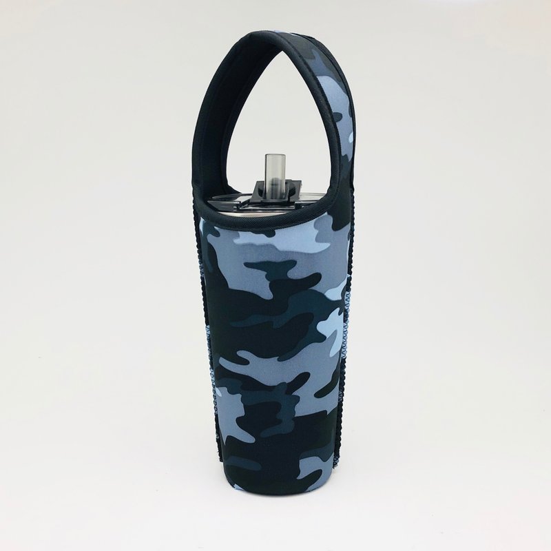 BLR 环保杯 Hiding 饮料杯提袋 BTi130 灰蓝黑迷彩 - 随行杯提袋/水壶袋 - 聚酯纤维 灰色