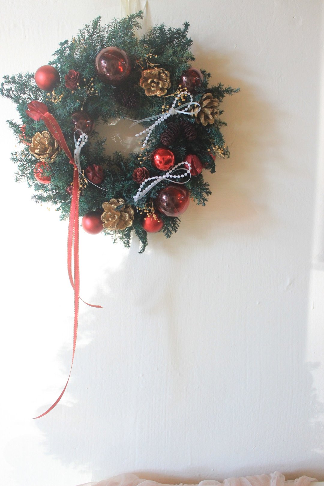 永生经典圣诞花圈 Classic Christmas Wreath - 摆饰 - 植物．花 红色