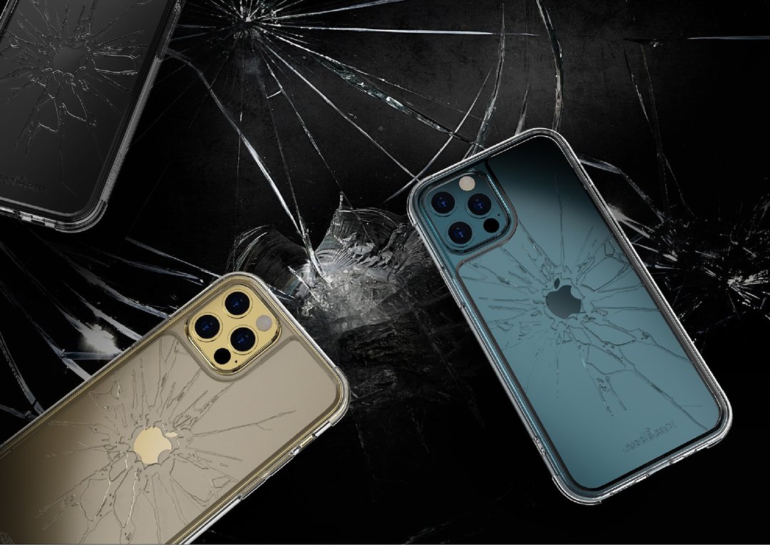 LINKASEAIR 防摔抗菌蚀刻玻璃壳 iPhone12 / 12 Pro 6.1寸 裂纹 - 手机壳/手机套 - 玻璃 透明