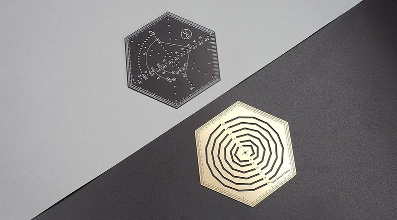 六角多功能尺 HEXAGONAL RULER 黄铜尺 钢尺 - 其他 - 不锈钢 黑色