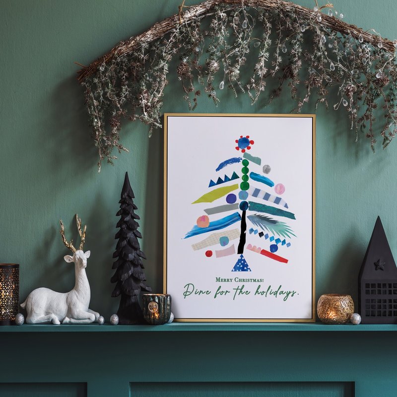 欢乐圣诞树 - 圣诞插画/圣诞小物/圣诞交换礼物/耶诞节节庆/玄关 - 摆饰 - 其他材质 多色