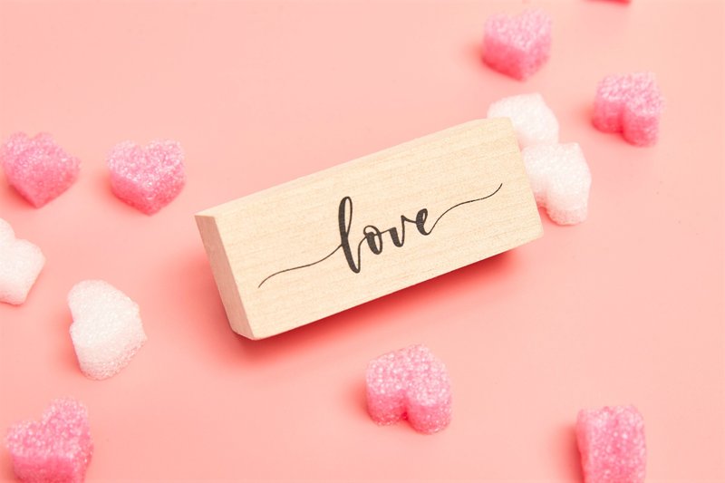 LOVE系列 | 桦木手帐印章 | 中 | 7款 - 印章/印台 - 木头 卡其色
