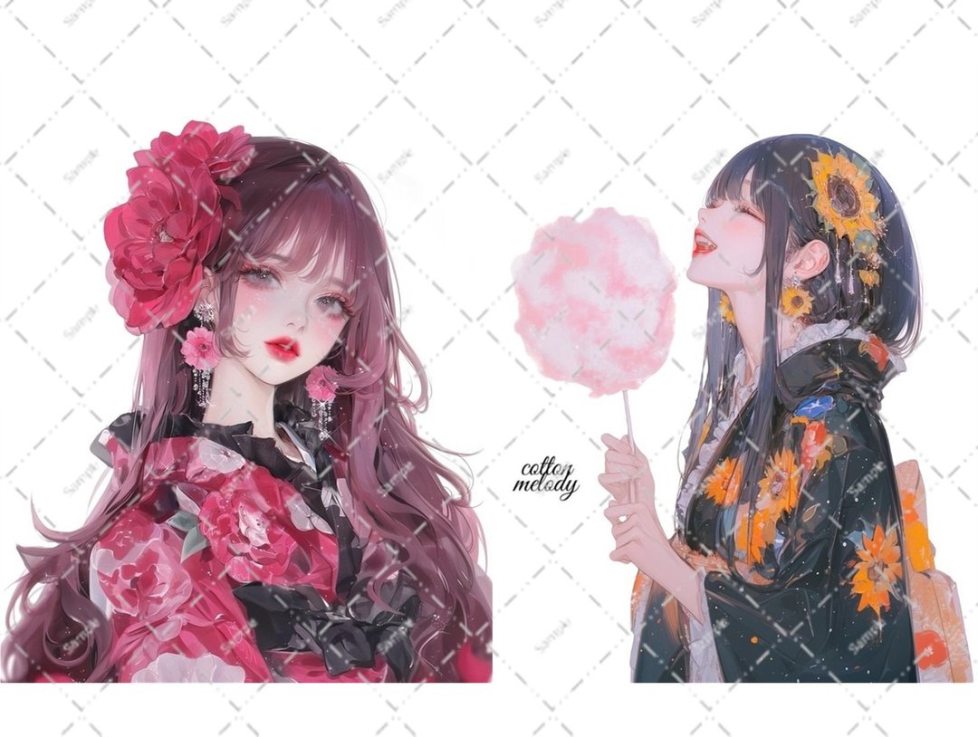 original sticker no.6284 人物贴纸 原创贴纸 人物贴纸 女孩贴纸 原创人物贴纸 - 贴纸 - 纸 