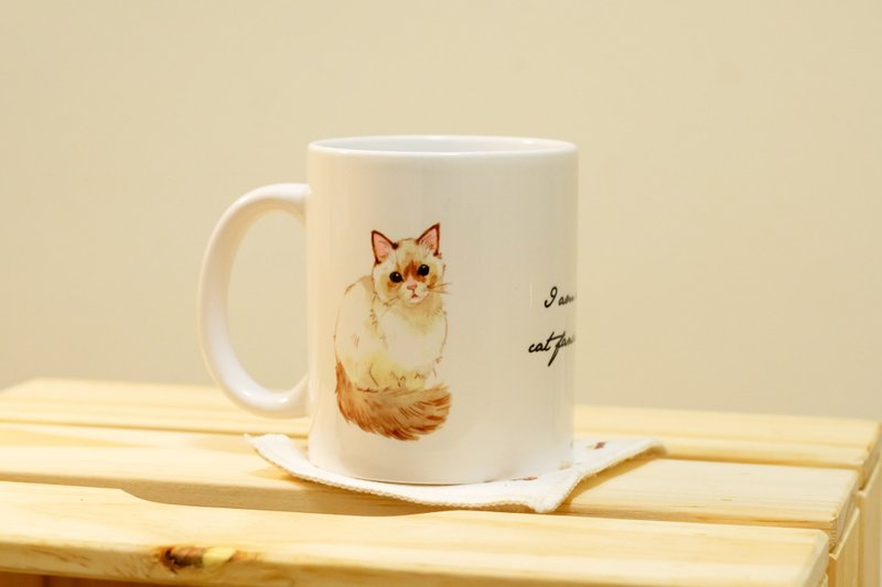 优雅猫奴宣言 陶瓷320cc马克杯 - 其他杯子 - 陶 