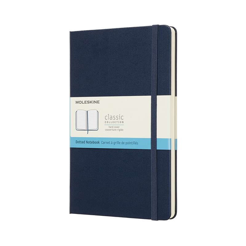 _勿上架_MOLESKINE 经典宝蓝色硬壳笔记本 L 型 点线 - 烫金服务 - 笔记本/手帐 - 纸 蓝色