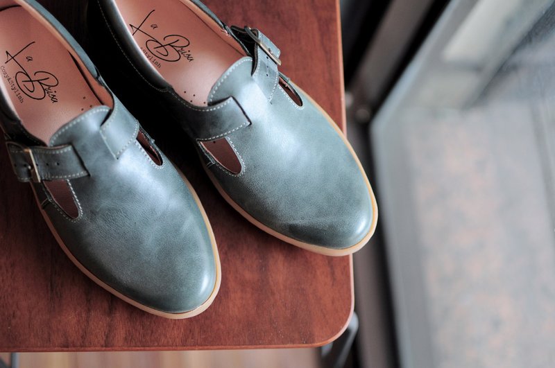 【零码】翡翠绿__大理石系玛莉珍鞋 A1168 (黑/绿/棕/灰.奶茶 4色 - 玛莉珍鞋 - 真皮 绿色