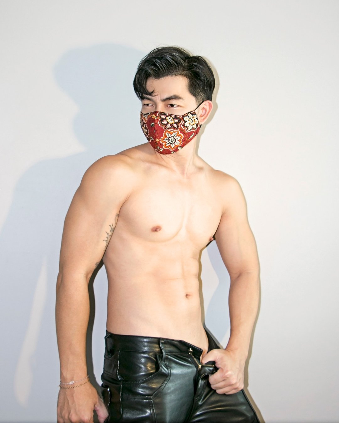 Batik Three Dimensional Cotton Face Mask - 口罩 - 棉 红色
