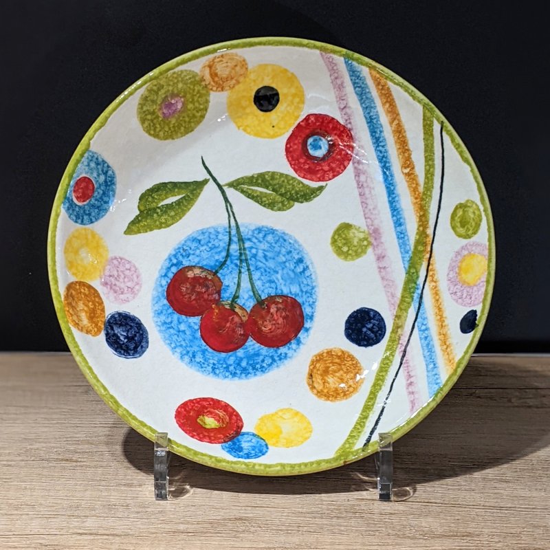 意大利手工陶-POP普普艺术 深盘21cm(水果) - 盘子/餐盘/盘架 - 陶 多色
