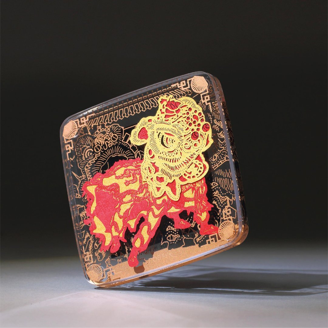 舞狮 FingerART纸艺术磁石贴 香港文化系列 (PM-01) - 冰箱贴/磁贴 - 其他材质 多色