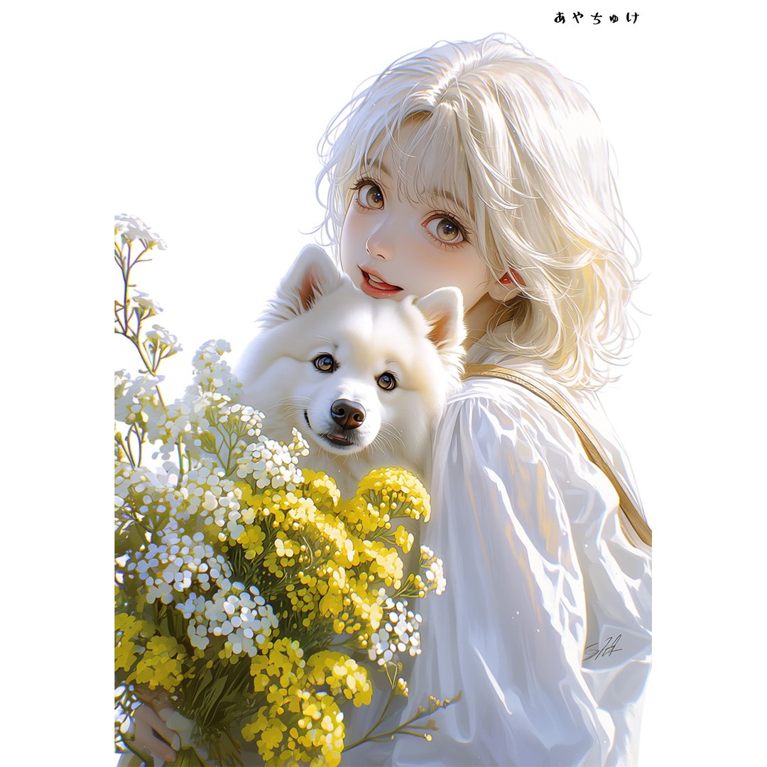 【4 月新品 3】07-120-0191 人物贴纸 春日少女与动物 - 贴纸 - 纸 