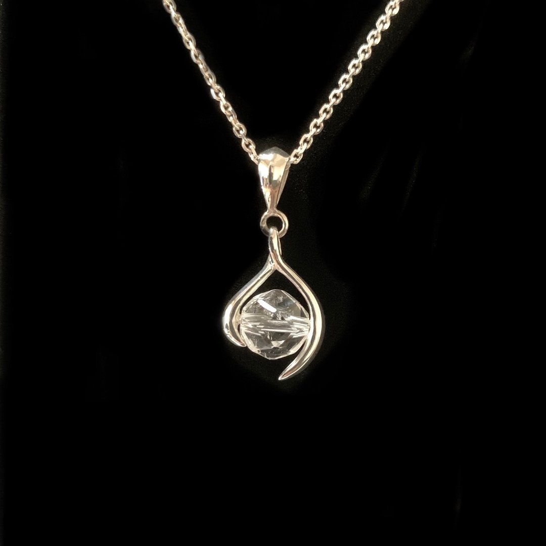 Quartz Silver Necklace / Cryatal Necklace / Sterling Silver / Gemstone / Apiril - 项链 - 宝石 白色