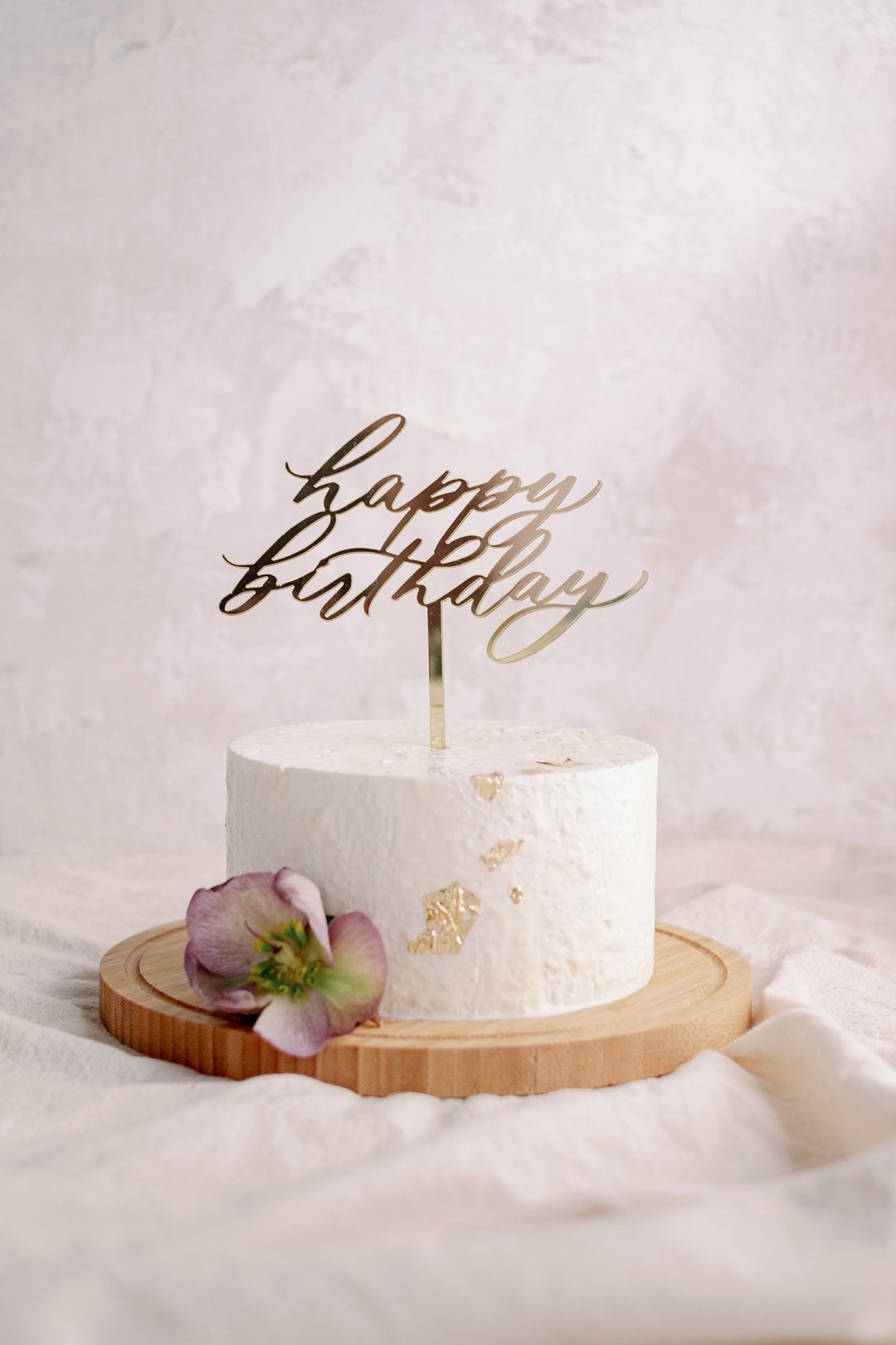 Tinge & Flourish | Happy Birthday英文手写字生日蛋糕插牌 - 摆饰 - 压克力 