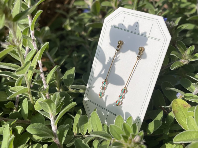 可爱耳环/不锈钢针/日本珠/清新/简约 - 耳环/耳夹 - 其他材质 多色