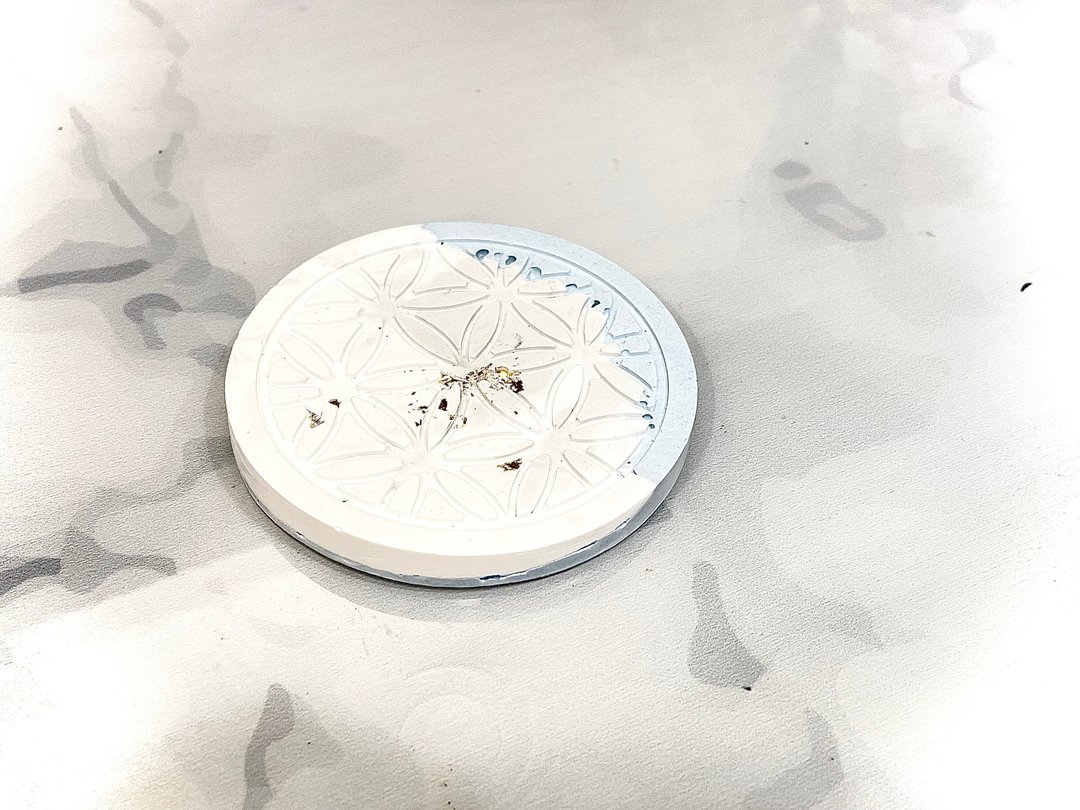 传统窗花纹路杯垫 - 摆饰 - 水泥 蓝色