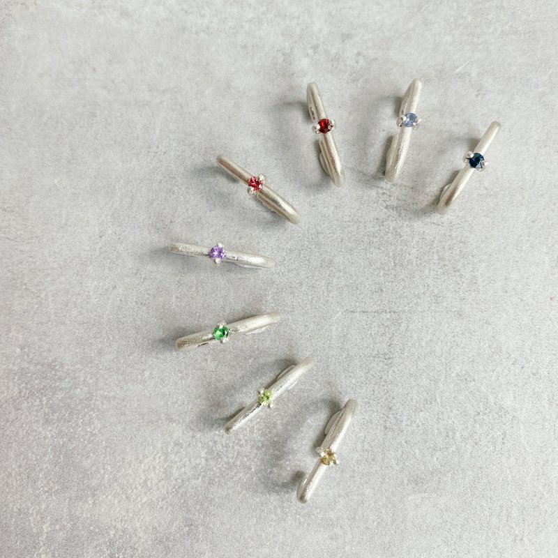 【日常之美】迷你宝石 everyday earcuff 耳骨扣 耳骨夹 单只出售 - 耳环/耳夹 - 宝石 银色