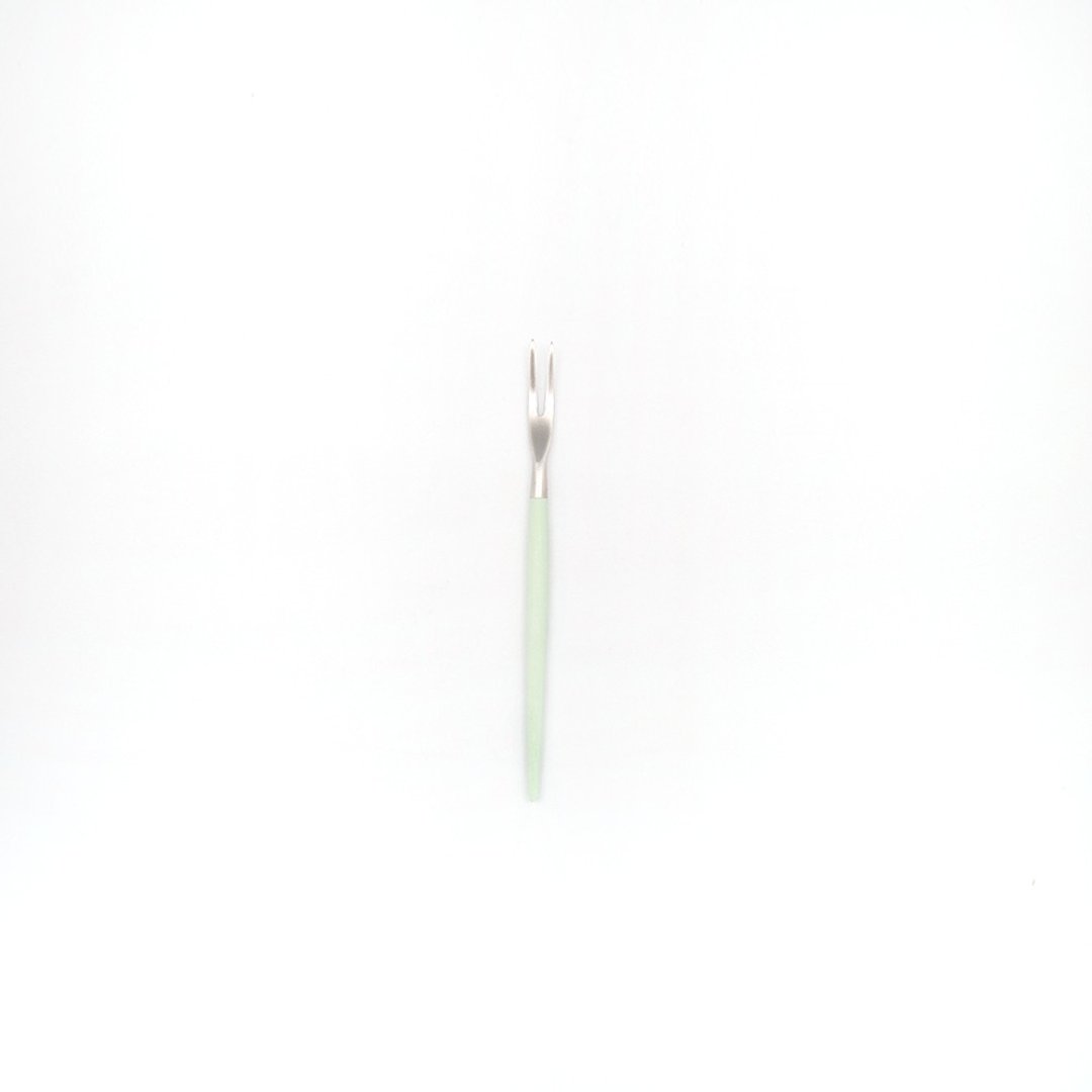 葡萄牙Cutipol GOA系列青玉柄12cm迷你水果叉四件组 - 餐刀/叉/匙组合 - 不锈钢 绿色