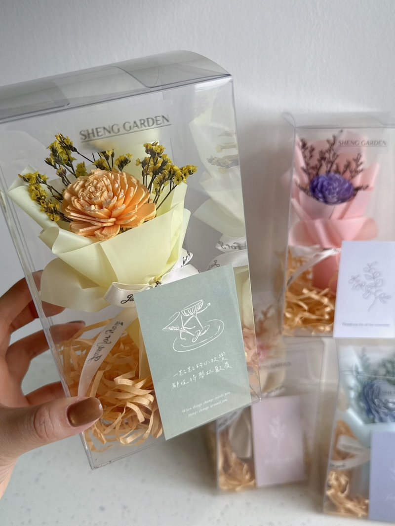 Sheng Garden盛世花苑【平凡日里的小心愿】小花束卡片礼盒组 - 干燥花/捧花 - 植物．花 