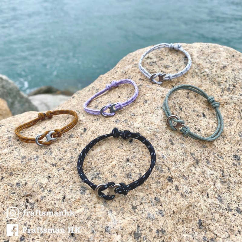 【户外山系】不锈钢八字下降器手绳 abseiling descender - 手链/手环 - 不锈钢 红色