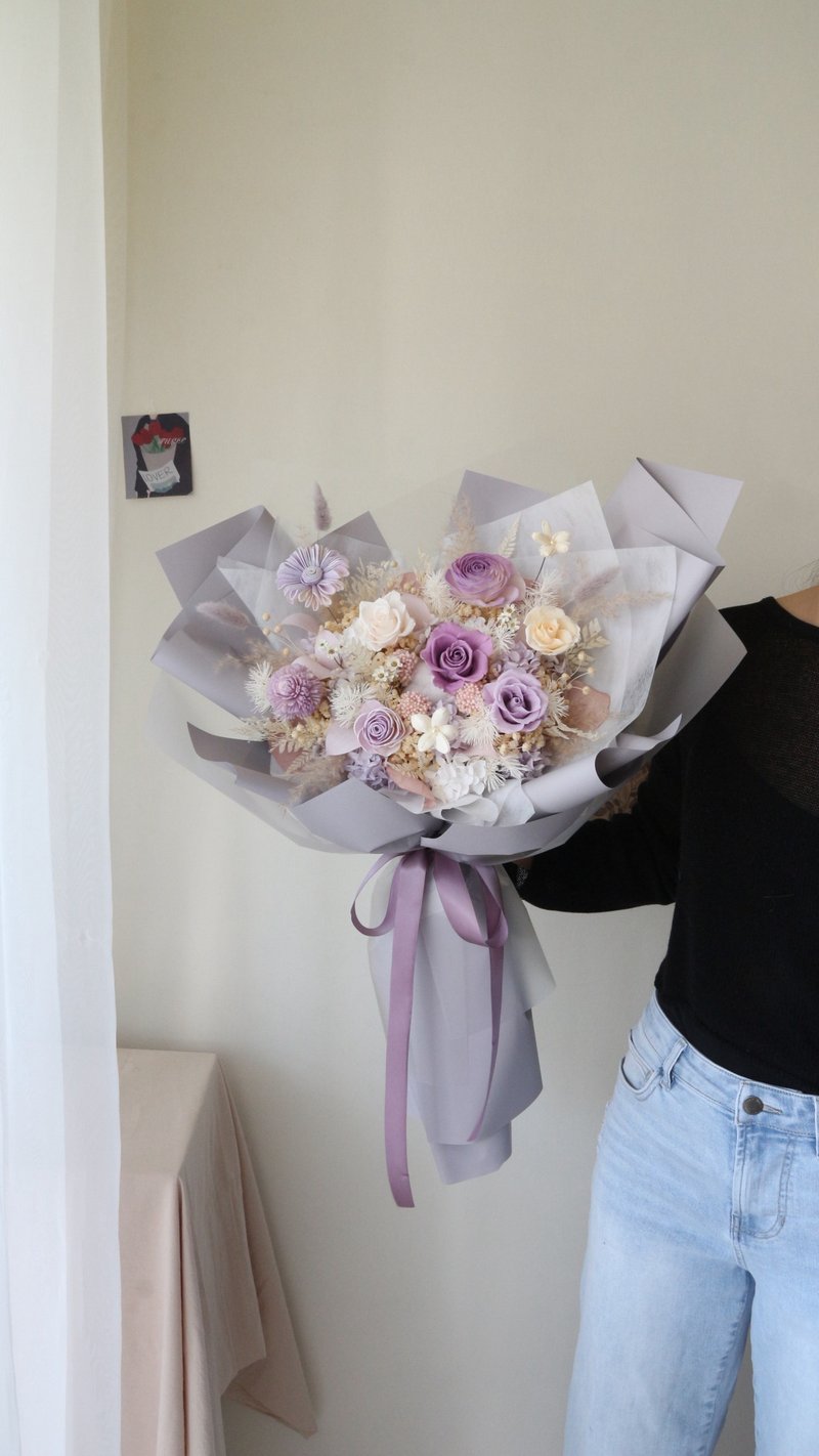 【订制花束】玫瑰大花束 永生玫瑰 毕业礼物 干燥花 毕业季 - 干燥花/捧花 - 植物．花 粉红色