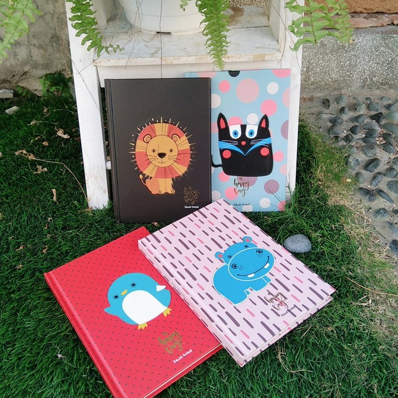 立体欢乐动物园精装手帐笔记本 / 13.2x18.8cm / 横线80张 / 4图 - 笔记本/手帐 - 纸 