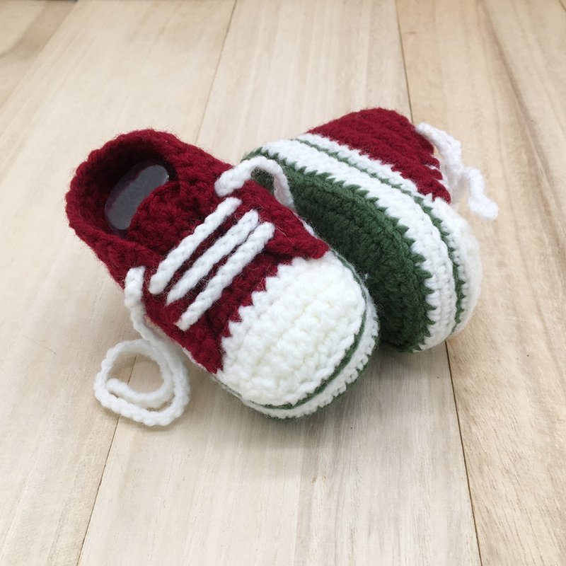 Stylish Baby Sneaker - Maroon Crochet Shoes - Handmade Baby Booties - 童装鞋 - 压克力 多色
