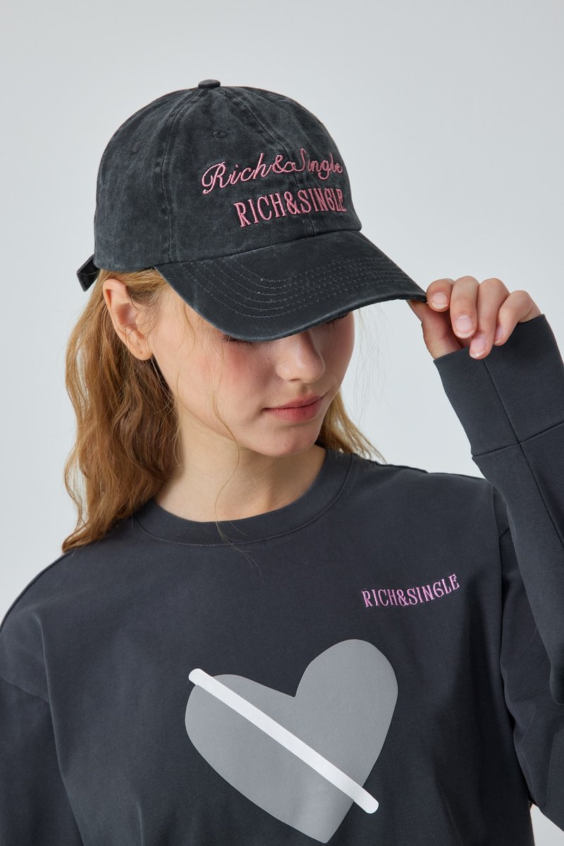 经典石洗帽 – Rich & Single - 帽子 - 棉．麻 黑色
