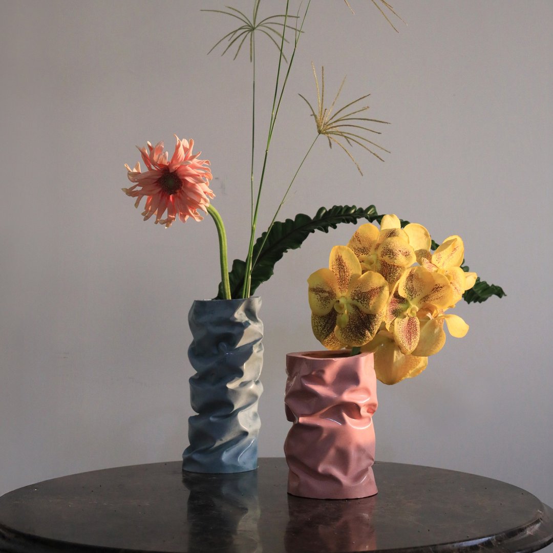 Artpartment 波瓶 / 手作 / 花器 - 花瓶/陶器 - 水泥 