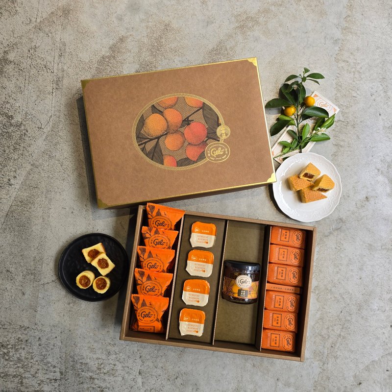 桔锋礼盒LB7(一口酥5入+金桔酥6入+柠檬小方块4入+自选搭配) - 蛋糕/甜点 - 新鲜食材 