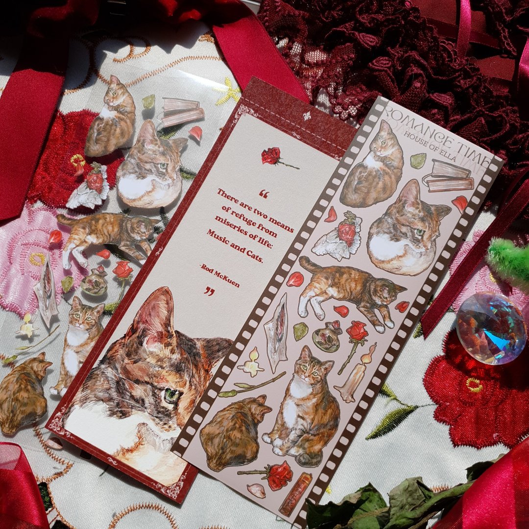 Romance Time 封缄贴纸组 - 贴纸 - 塑料 红色
