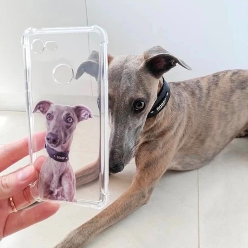 定制化手工宠物自画像手机壳 客制化手绘iPhone手机壳毛孩子肖像 - 手机壳/手机套 - 其他材质 多色
