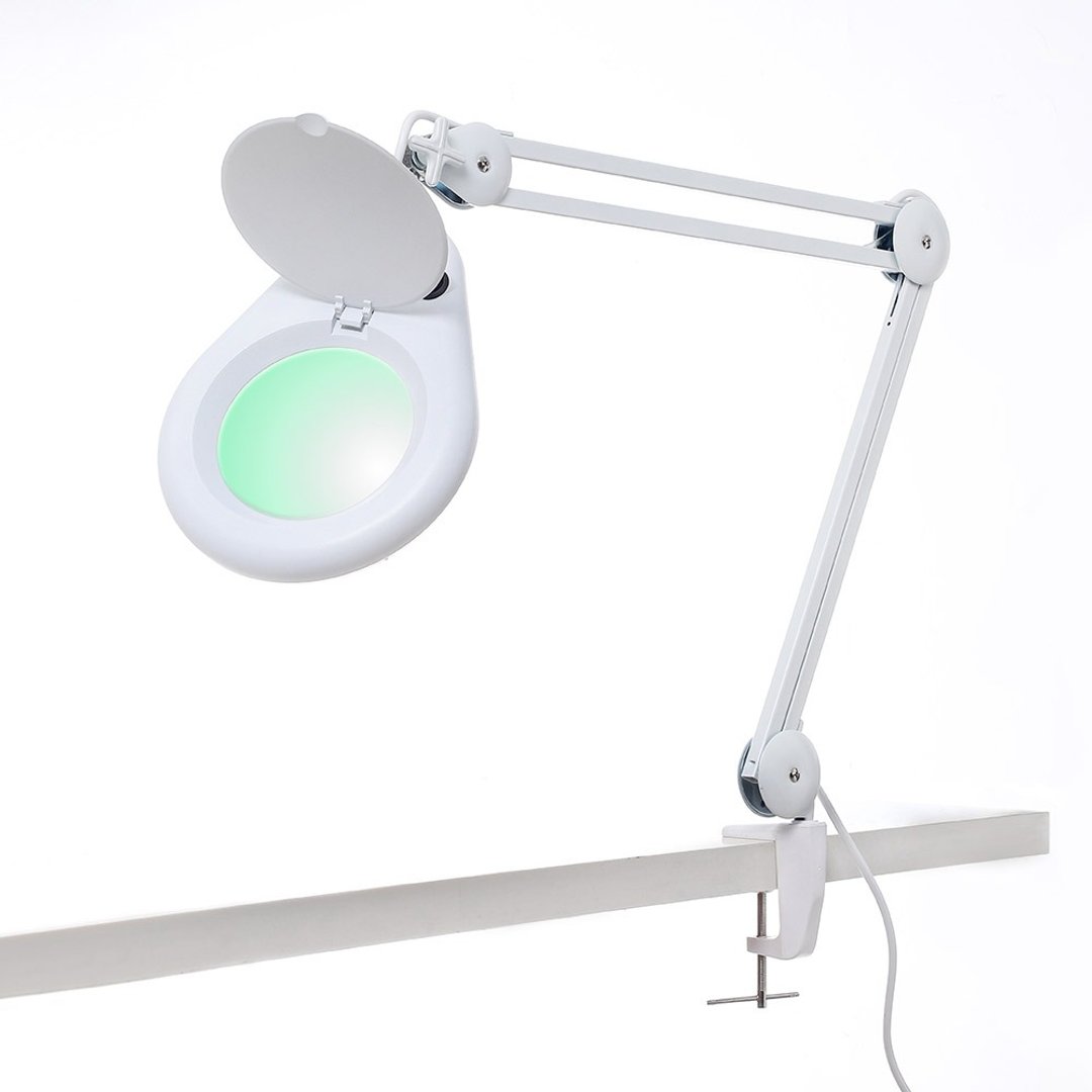 2.3 倍/5D/127mm 工作用薄型 LED 台灯放大镜 桌夹式 E015-G5D - 灯具/灯饰 - 玻璃 白色
