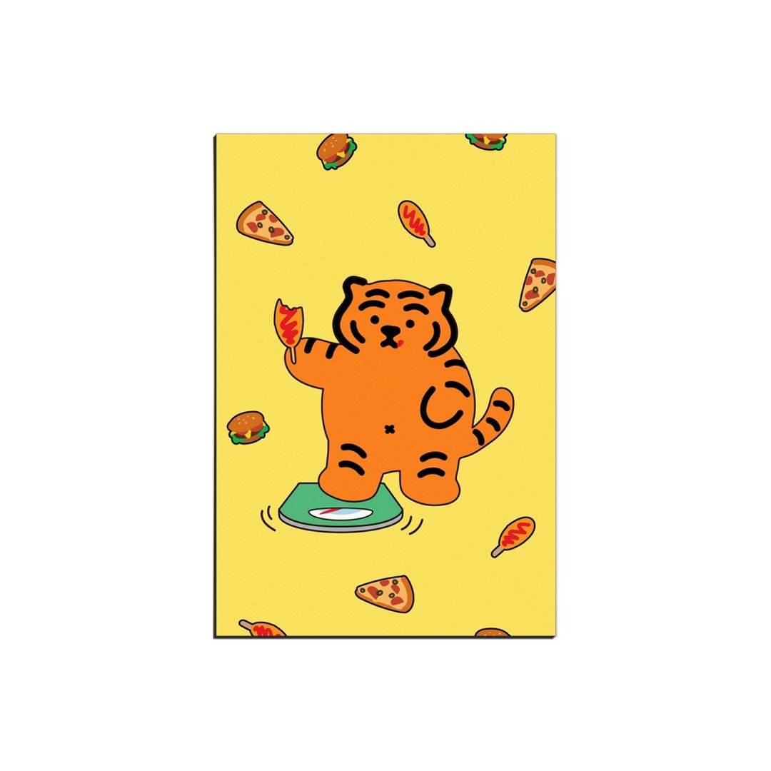 躺肥虎 大吃特吃 插画 明信片 - 卡片/明信片 - 纸 