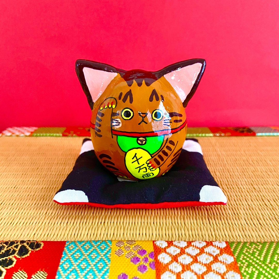 招财猫【大】 - 摆饰 - 粘土 咖啡色