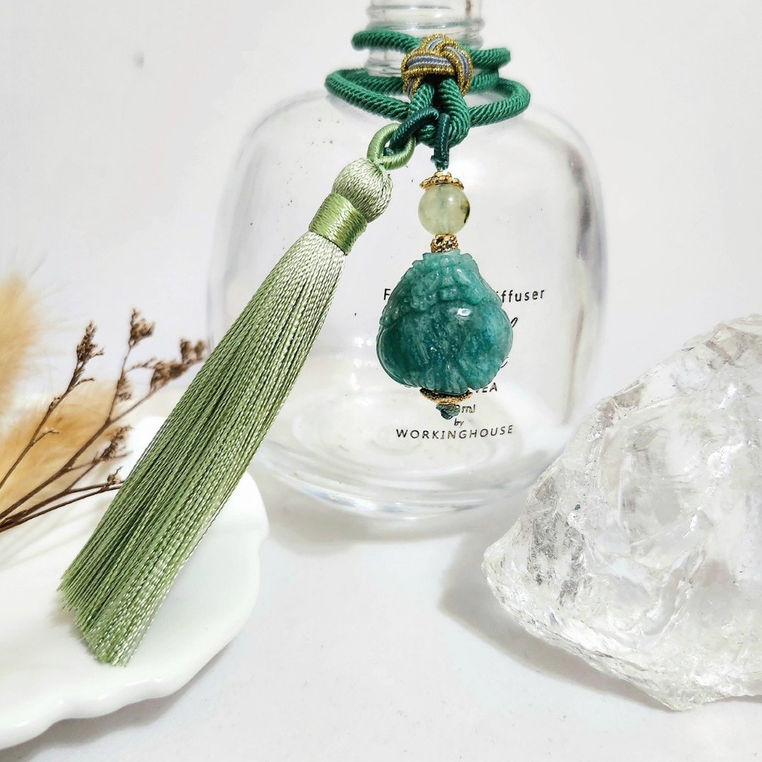 天河石龙龟车挂/增强沟通能力、平衡身心之水晶 - 吊饰 - 水晶 蓝色