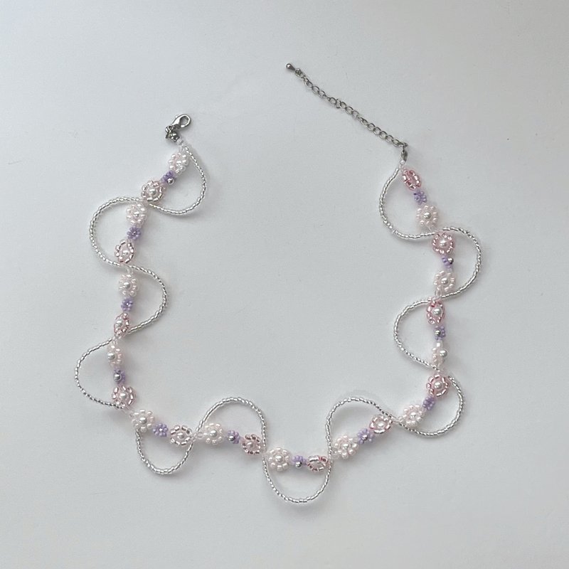 串珠项链 串珠 串珠饰品 花朵 花卉 花项链 假领 领子 - 项链 - 其他材质 