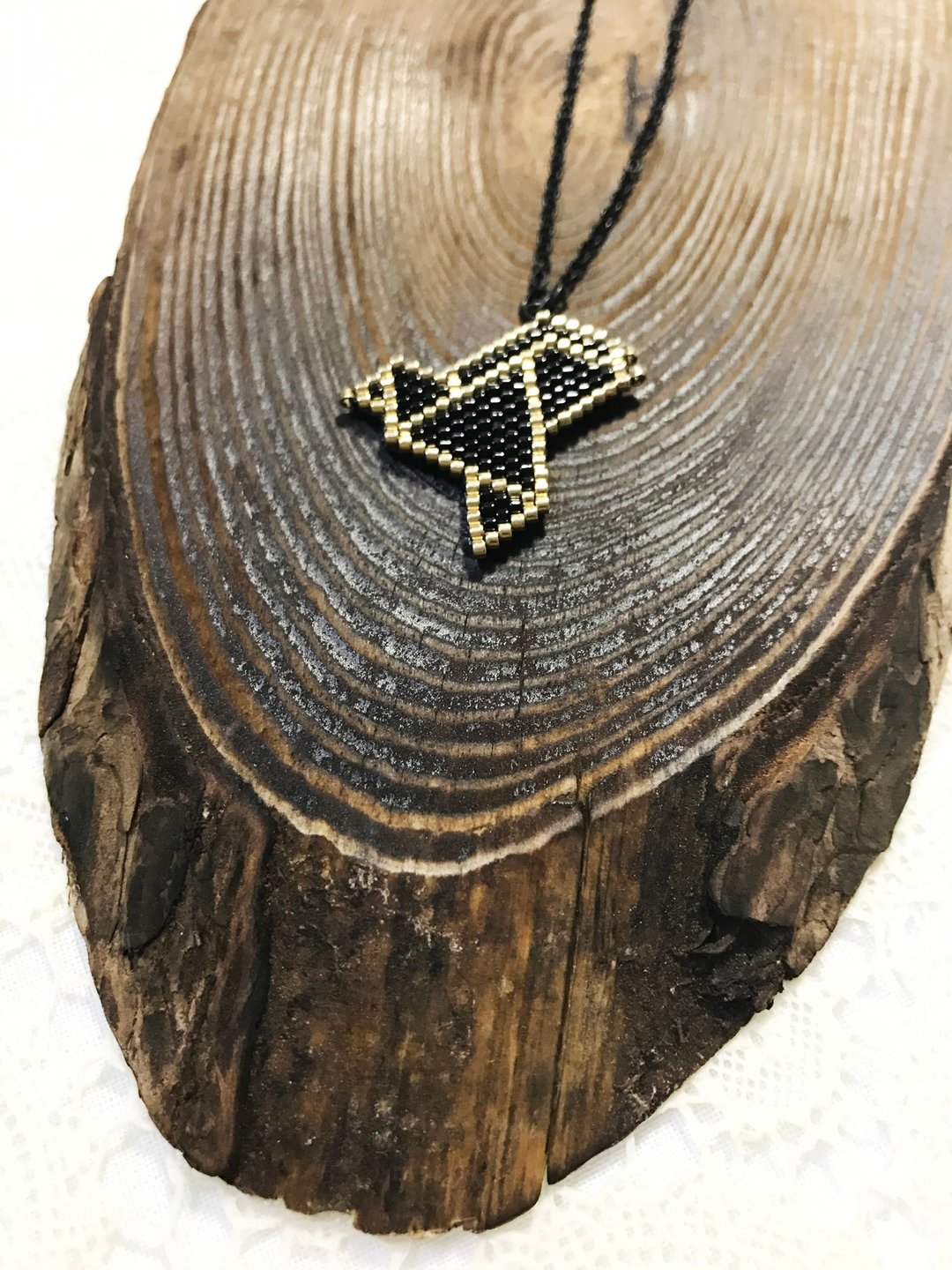 几何系列：Little Black Bird Necklace (N1705JS) - 项链 - 其他材质 黑色