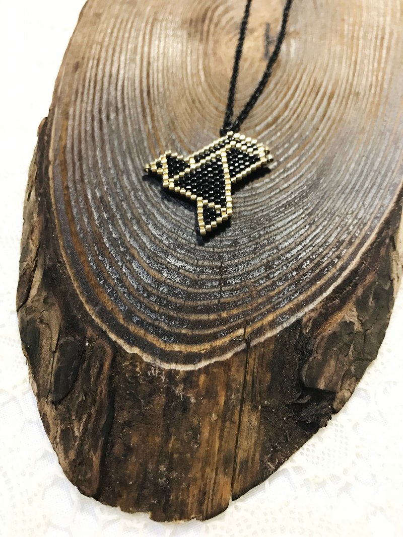 几何系列：Little Black Bird Necklace (N1705JS) - 项链 - 其他材质 黑色