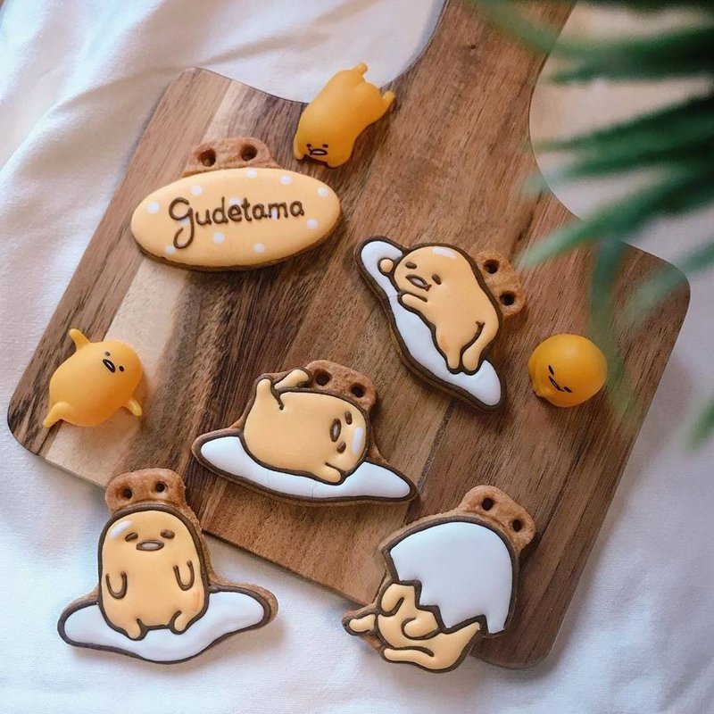 【Pinkoi x Sanrio】正版/蛋黄哥/收涎饼干/宝宝4个月收口水/定制 - 手工饼干 - 其他材质 