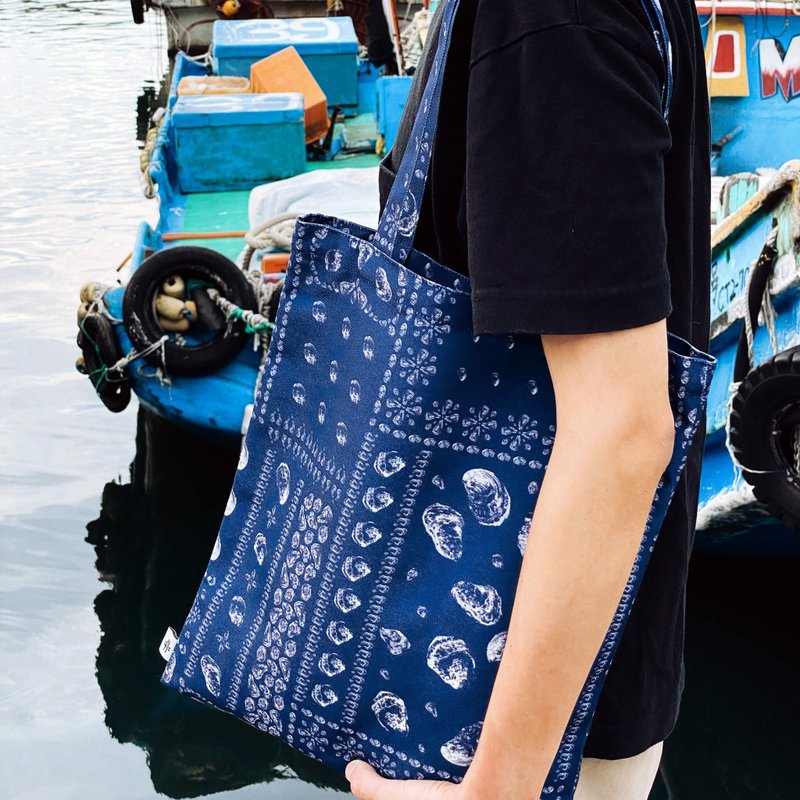 【锦源兴】蚵仔提袋 l 托特包 购物袋 帆布袋 大容量 A4 印花 - 手提包/手提袋 - 聚酯纤维 多色