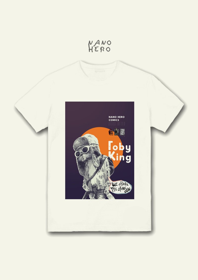 橘太阳 T-shirt T恤 NANO HERO漫画T - 男装上衣/T 恤 - 棉．麻 多色