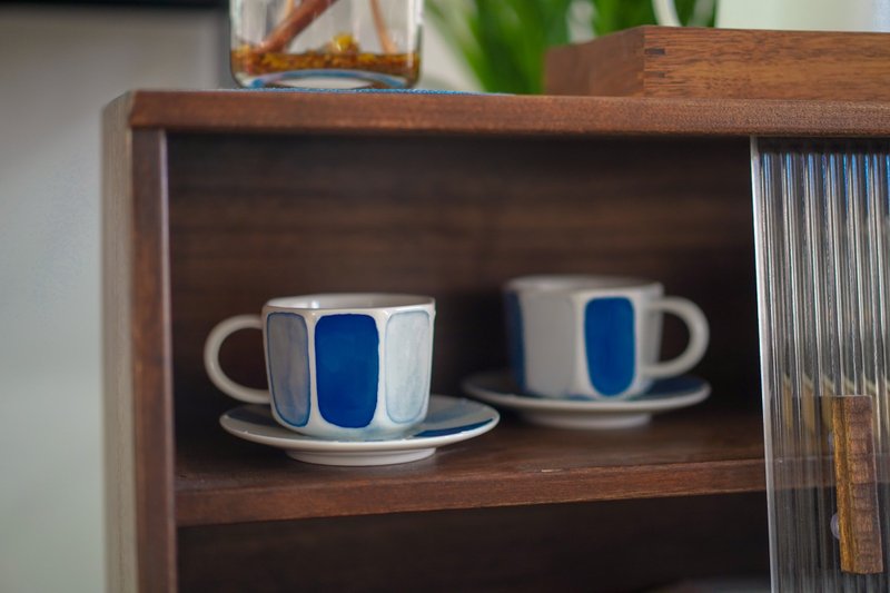 一分皿 蓝色的窗 红茶杯 咖啡杯 - 咖啡杯/马克杯 - 瓷 