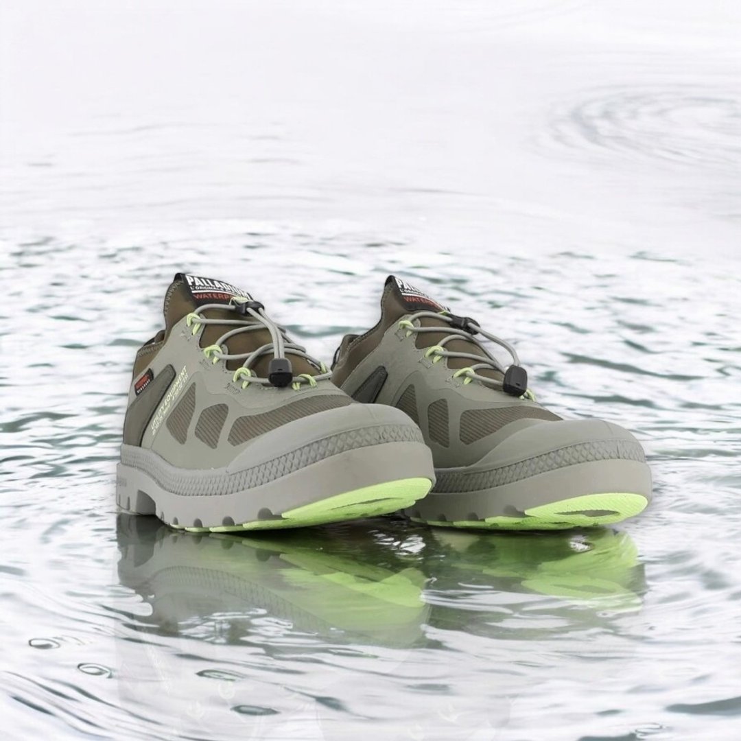 PALLADIUM PAMPA LT+ LO XPLR WP+ 防水低筒靴 军绿 74474 - 雨鞋/雨靴 - 其他材质 